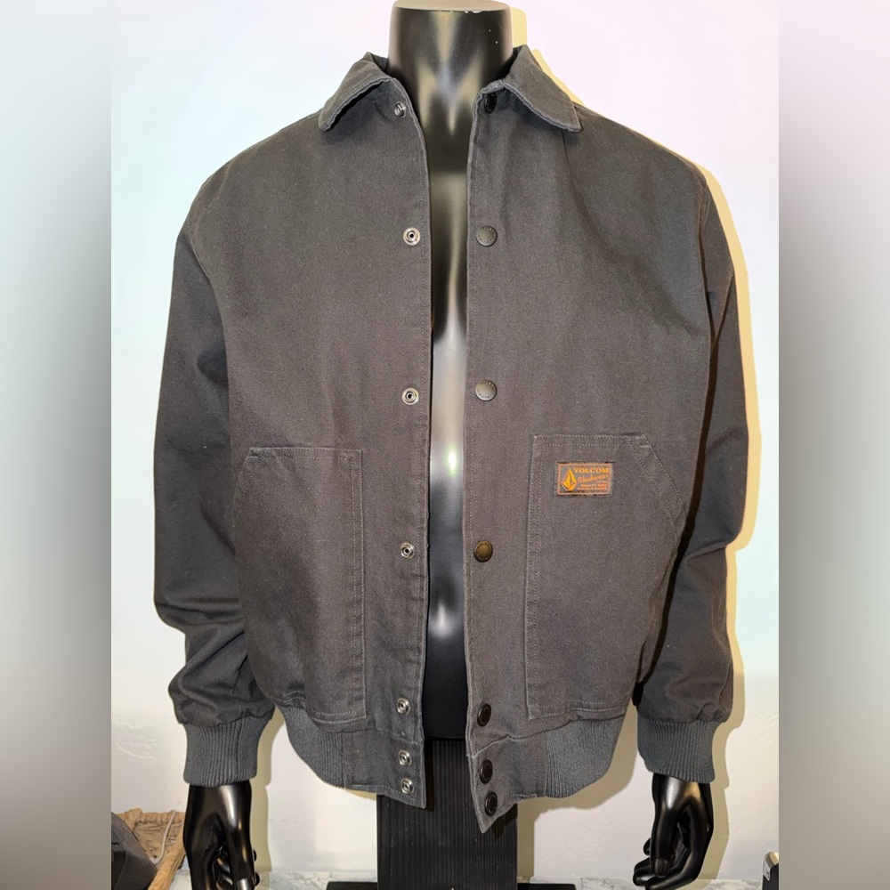 Volcom Men's Dark Gray Bomber Jacket